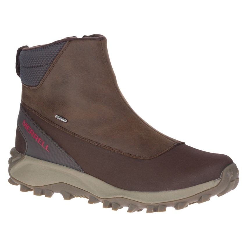 Bottes Merrell Thermo Kiruna Mid Zip Waterproof Marron Homme | N.W.UGLY